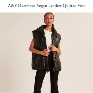 a&f brand new with tags vegan leather vest